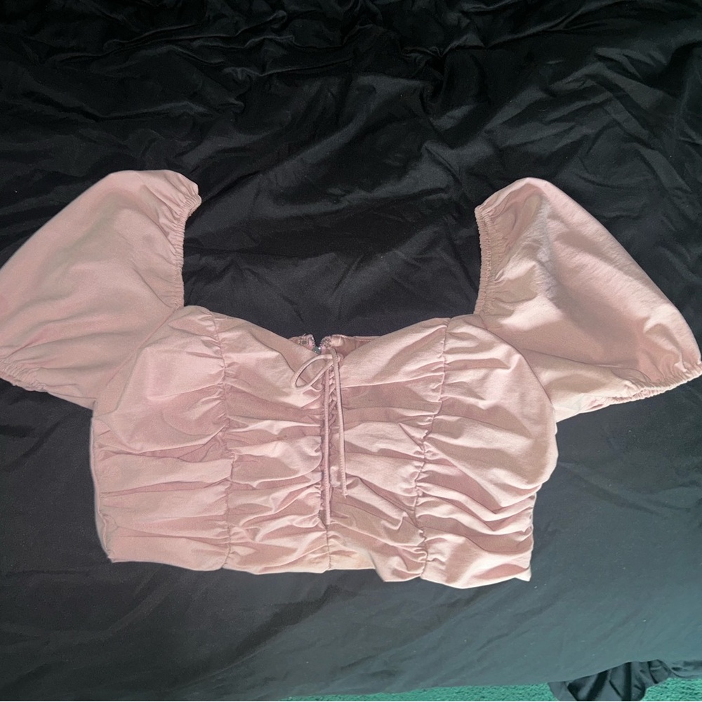 Fashion Nova Light Pink crop top